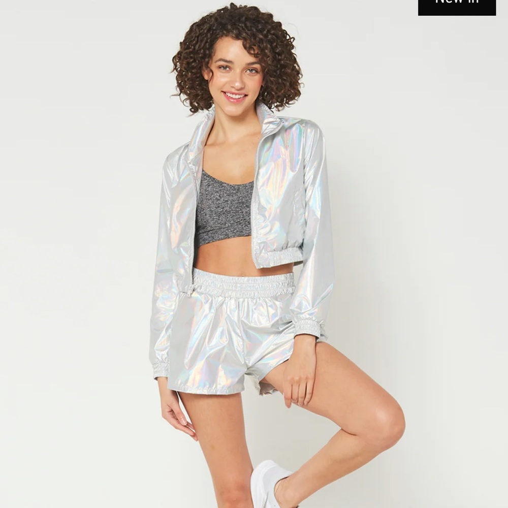 TROPHY YOGA shorts and jacket set NWOT